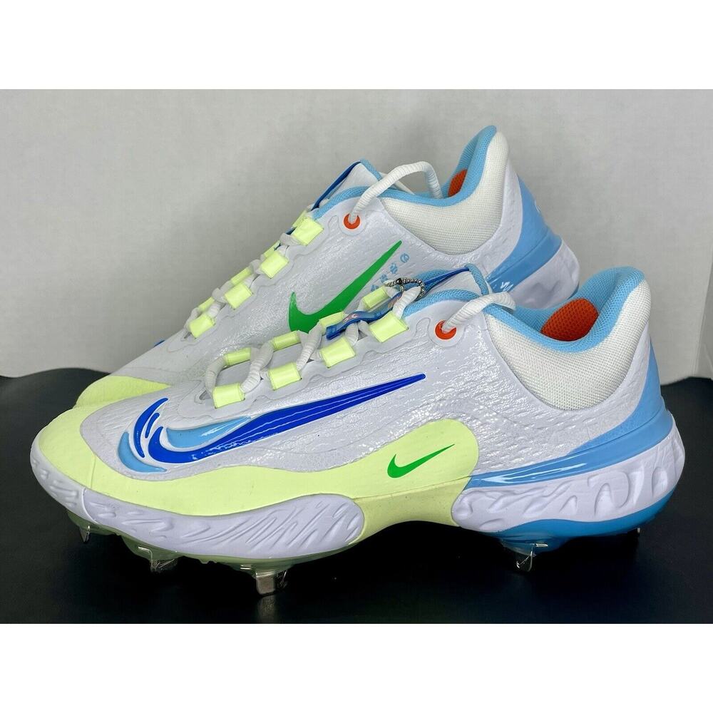 Nike Air Alpha Huarache Elite Low Fresh Pack Cleats White Blue FB9121 104 Sz 8.5